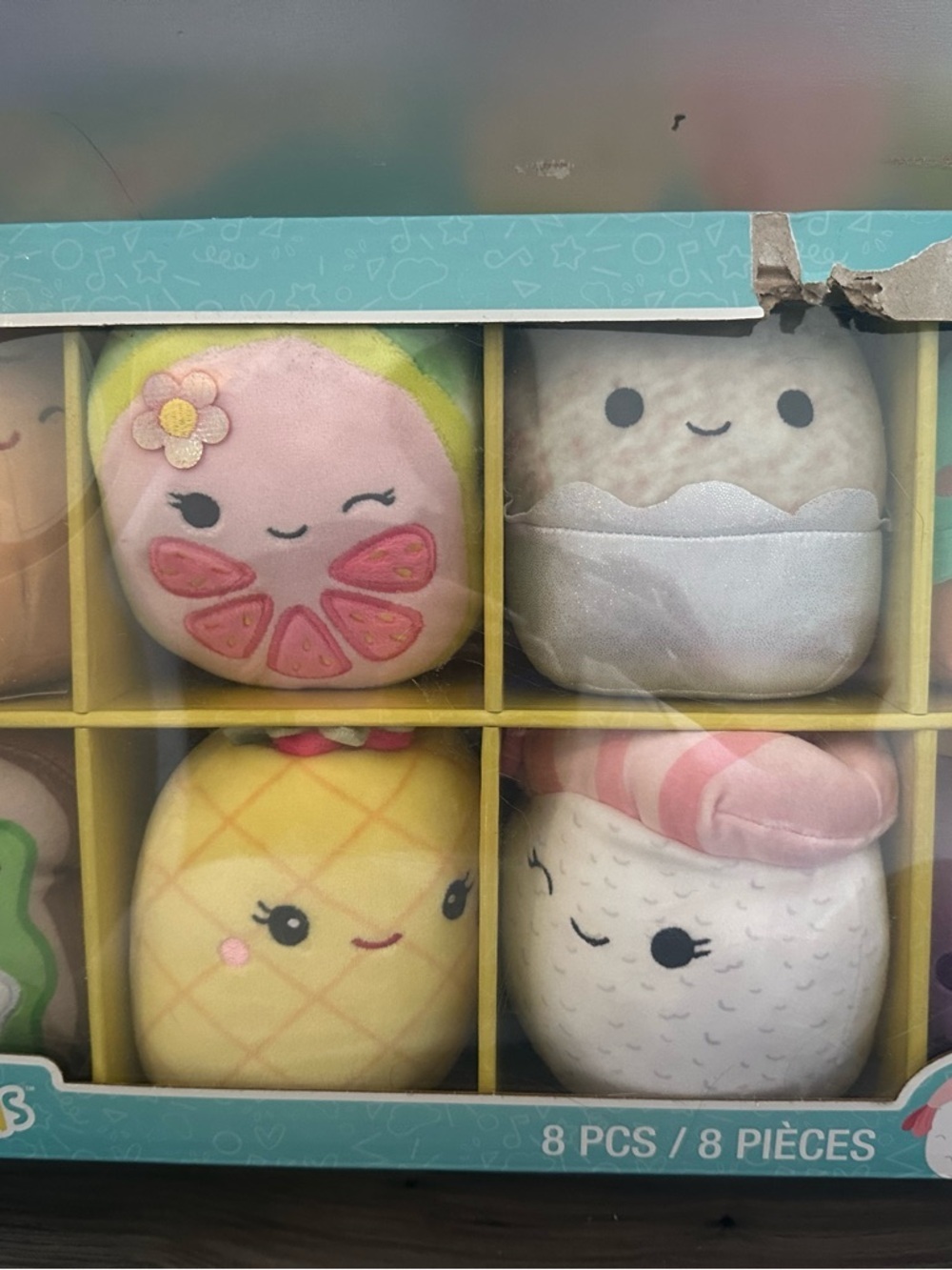 Squishmallows Plush Assorted Pastel Snack Set - Teal Box - Picture 2 of 3